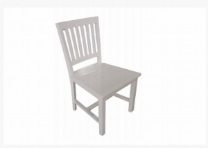 כיסא עץ מלא לבן