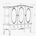 ארון בסגנון אנגלי שלוש דלתות