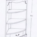 ספריה פינתית בסגנון פרובנס