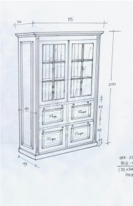 ויטרינה כפרית בגימור התזת חול