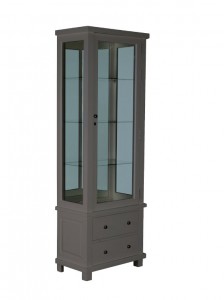 ויטרינה מדפי זכוכית רב צדדית