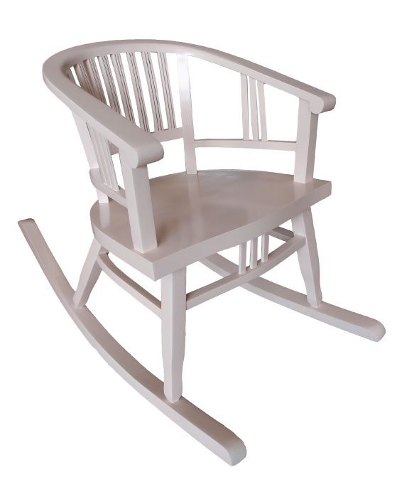  כסא נדנדה מעוצב בצבע קרם עתיק
