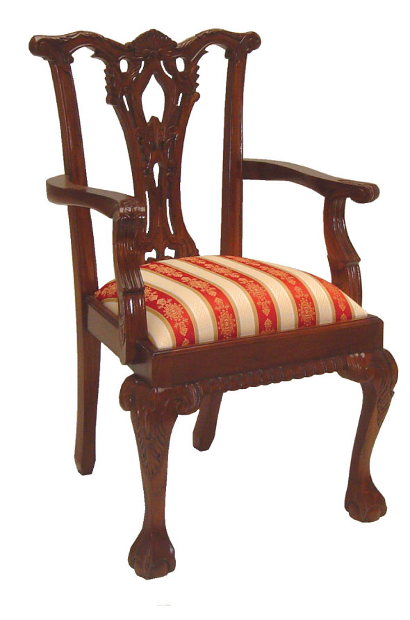  כסא מעץ מהגוני בעיצוב ייחודי