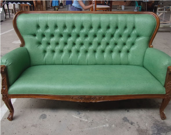  ספה לסלון בצבע ירוק