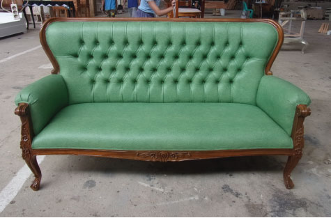 ספה לסלון בצבע ירוק