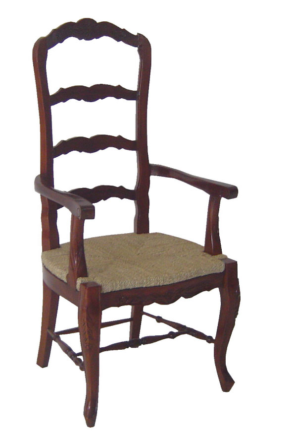  כסא גב גבוה עם מושב קש קלוע