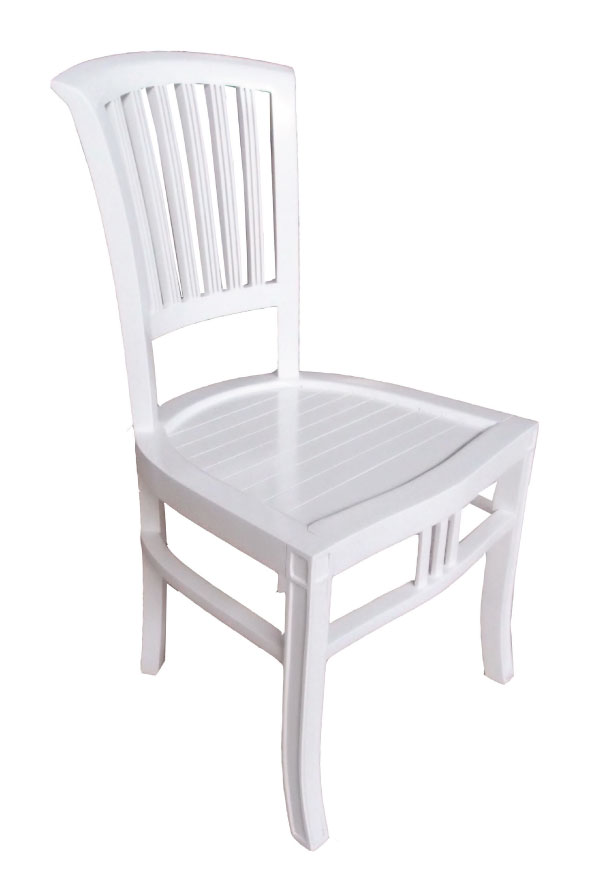  כסא עץ לבן
