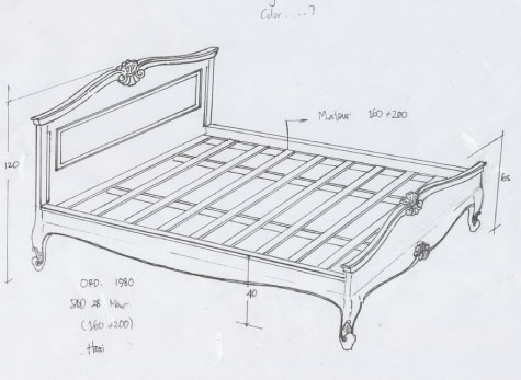 מיטה מעץ מינדי בסגנון קלאסי