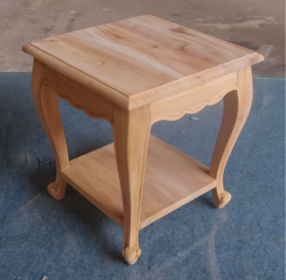  שולחן צד מעץ מלא בסגנון כפרי
