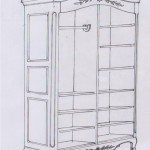 ארון בגדים אנגלי שתי דלתות