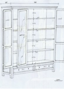 ארון בגדים קלאסי מעץ מהגוני