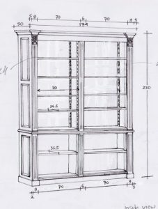 ויטרינה 2 דלתות