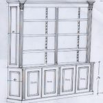 ספריית מדפים עם ארונות