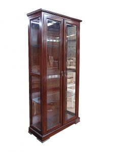 ויטרינה קלאסית מעץ מהגוני