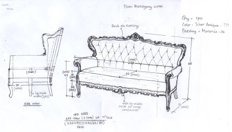 ספה בסגנון עתיק
