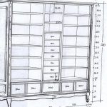 ארון בגדים משולב מגירות ומדפים