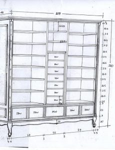 ארון בגדים משולב מגירות ומדפים