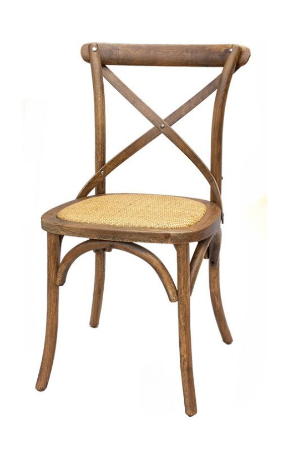 כסא מעץ עם מושב קש
